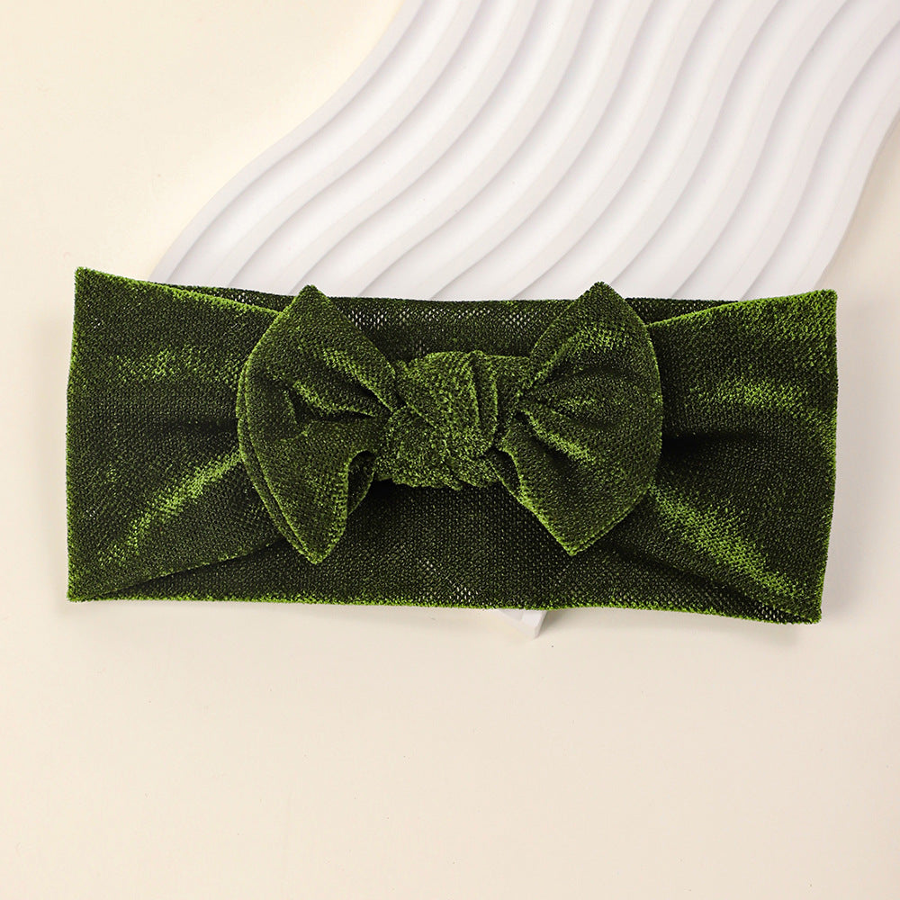 Soft Baby Hairband with Solid Color Bow