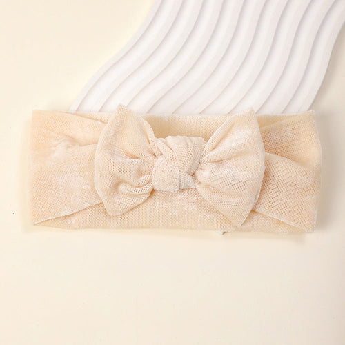 Soft Baby Hairband with Solid Color Bow